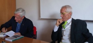 Valerio Bianchini e Paolo Viberti durante la presentazione del Libro (Milano 10 Ottobre 2017)