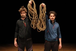 Gli attori Jacopo Bicocchi e Mattia Fabris